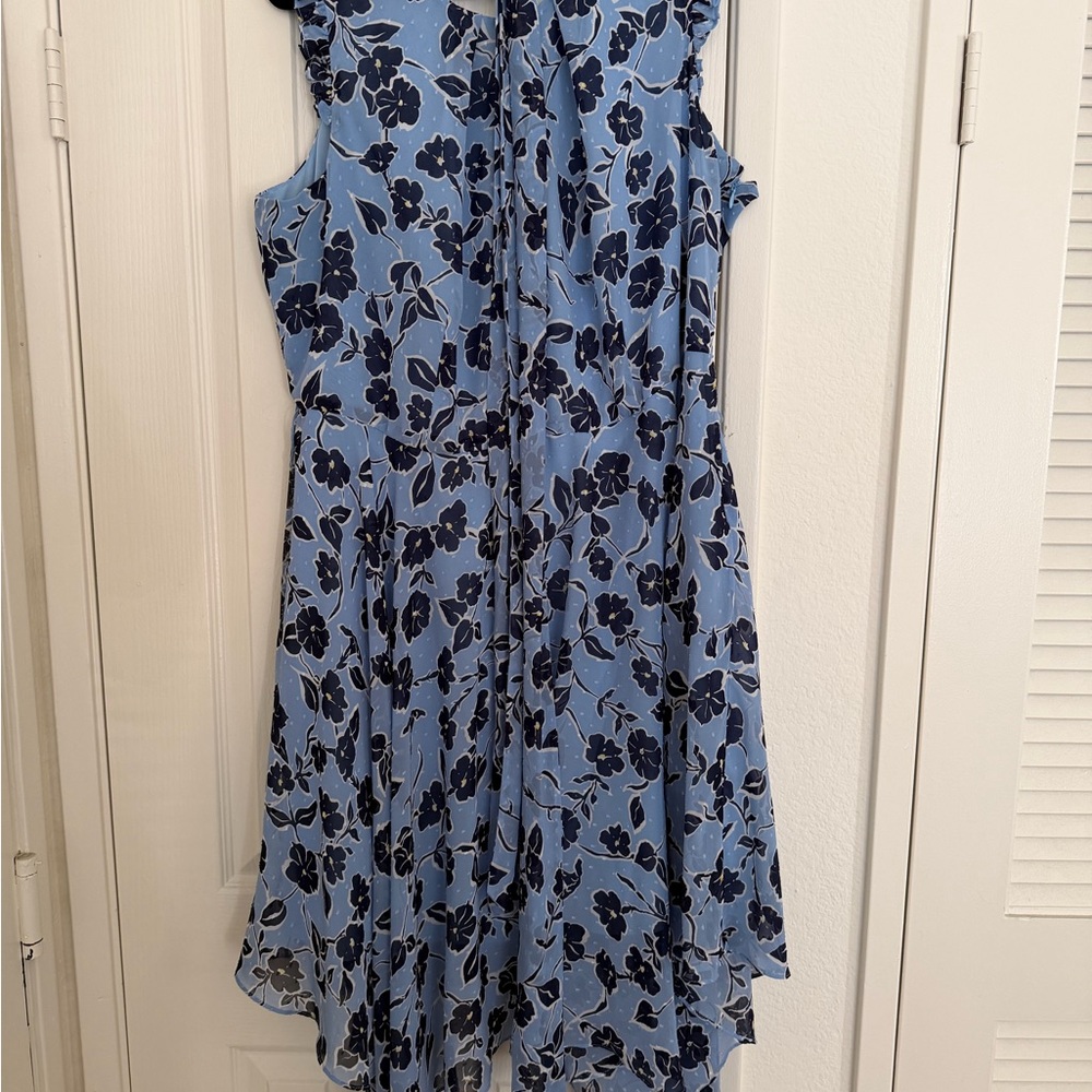 Eliza J Blue Floral Midi Dress